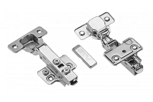 Петля SOLID PLUS накладная самозакрывающаяся, регулировка в 3 плоскостях, с еврошурупом — купить оптом и в розницу в интернет магазине GTV-Meridian.
